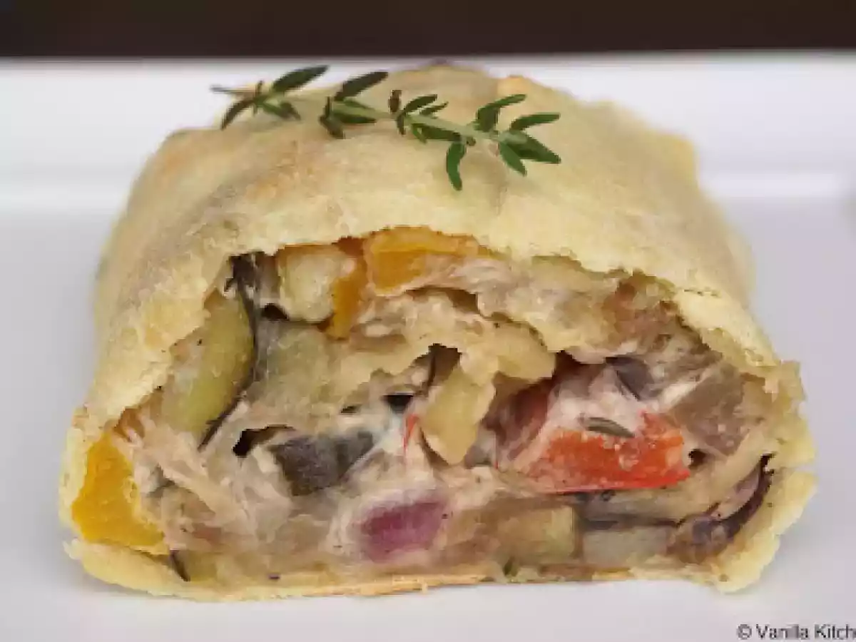 Gemüsestrudel mit Ziegenkäse