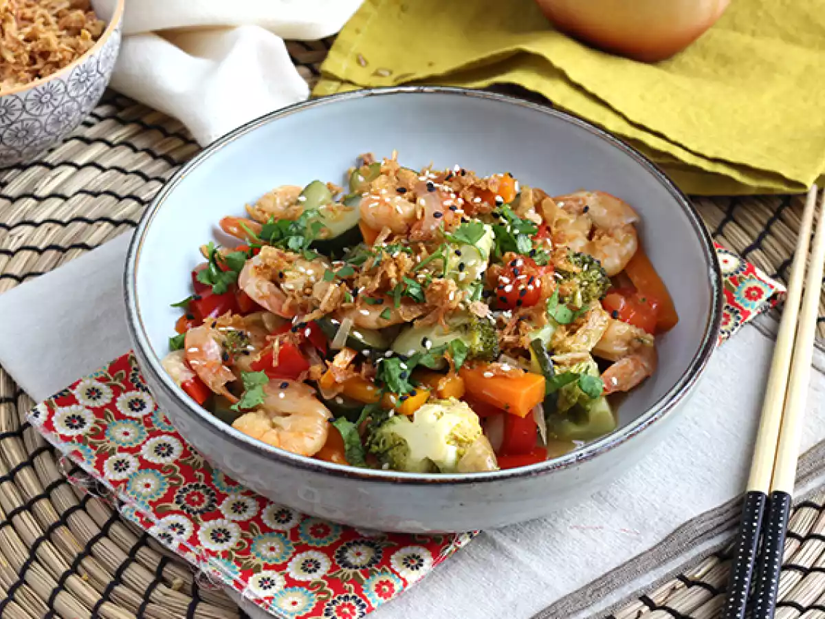 Gemüsewok mit Garnelen - foto 6