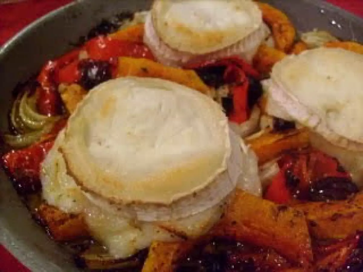 Geröstetes Gemüse mit Ziegenkäse