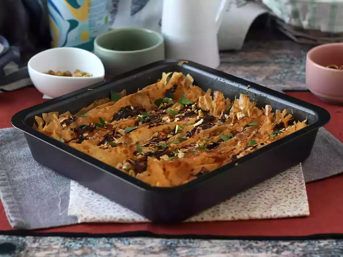 Gesalzener Crinkle Cake mit Ziegenkäse und Honig - foto 5