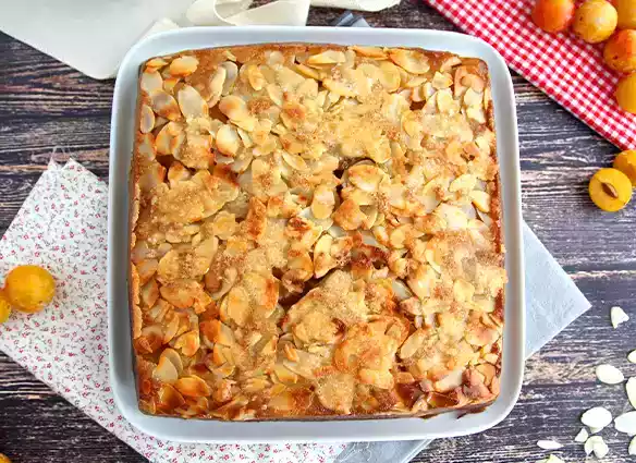 Rezept für gestürzten mirabellen-mandel-kuchen