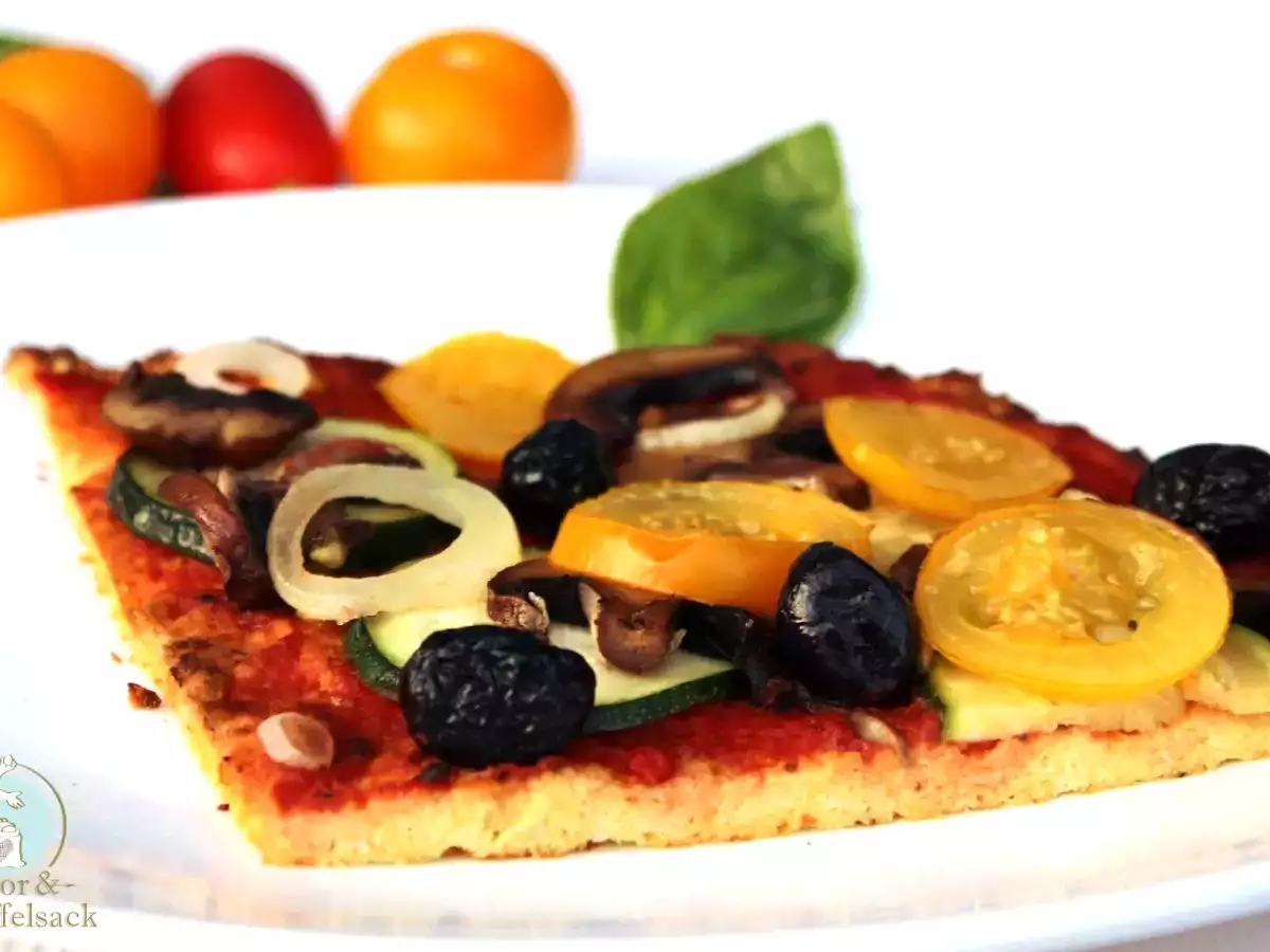 Glutenfreie, vegetarische, milchfreie, ohnemitallesfreie Pizza