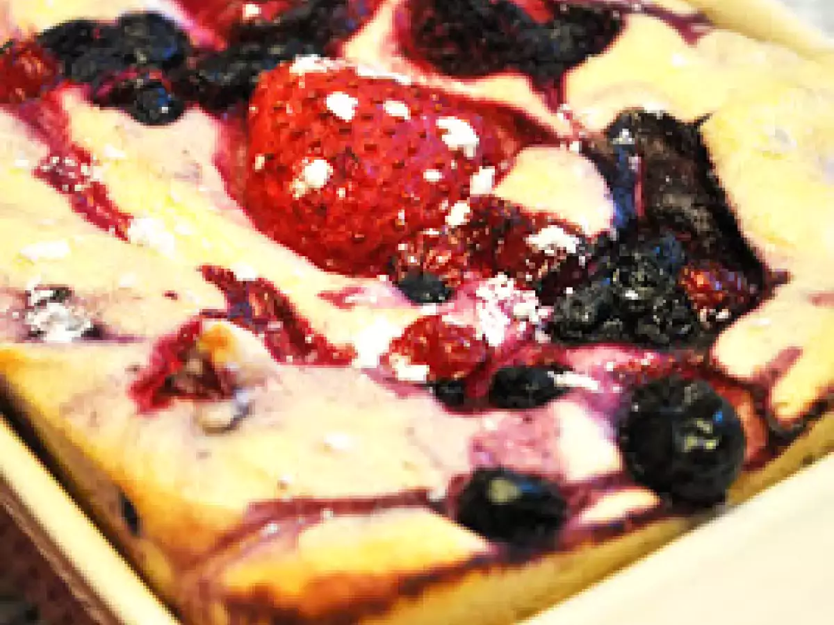 Grießauflauf mit Quark und Beeren