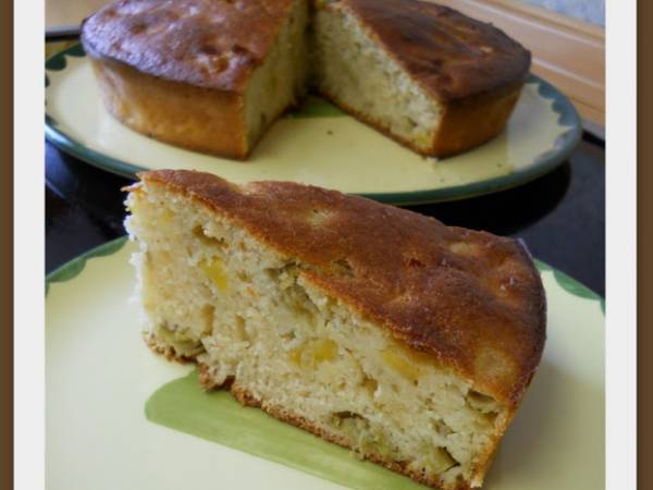 Grießkuchen mit Früchten (ohne Fett )