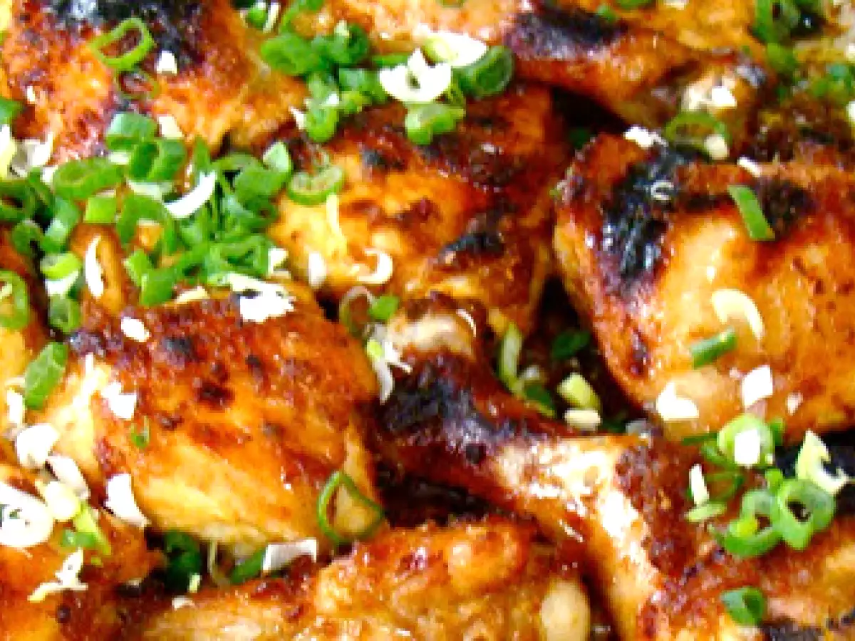 Grillhendl mit Gurkensalat