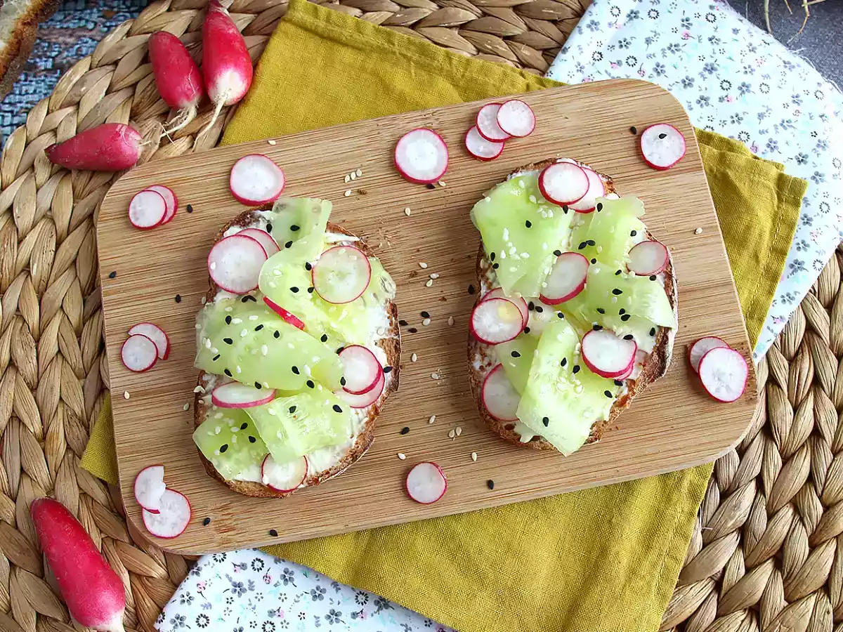 Gurken- und Radieschen-Frischkäse-Toast - foto 5