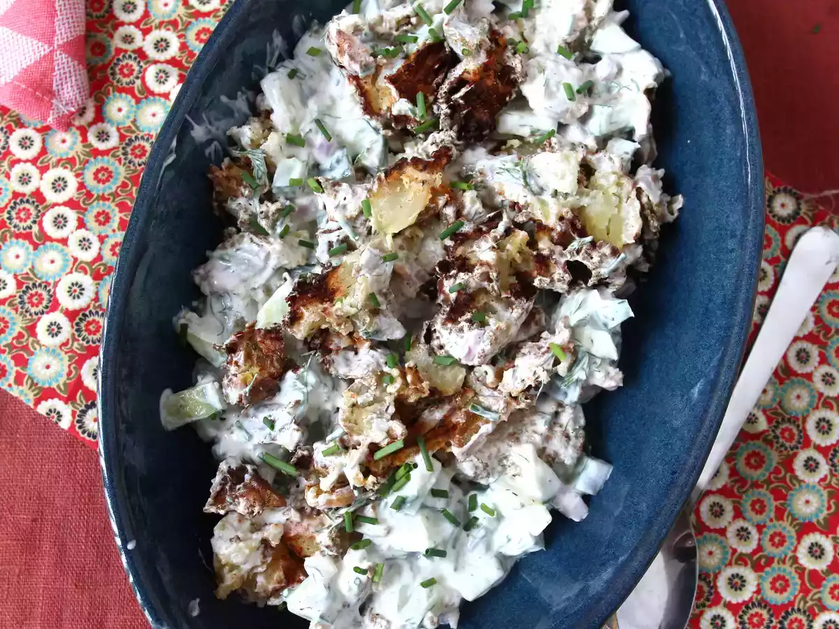 Gurkensalat mit knusprigen Kartoffeln - foto 2