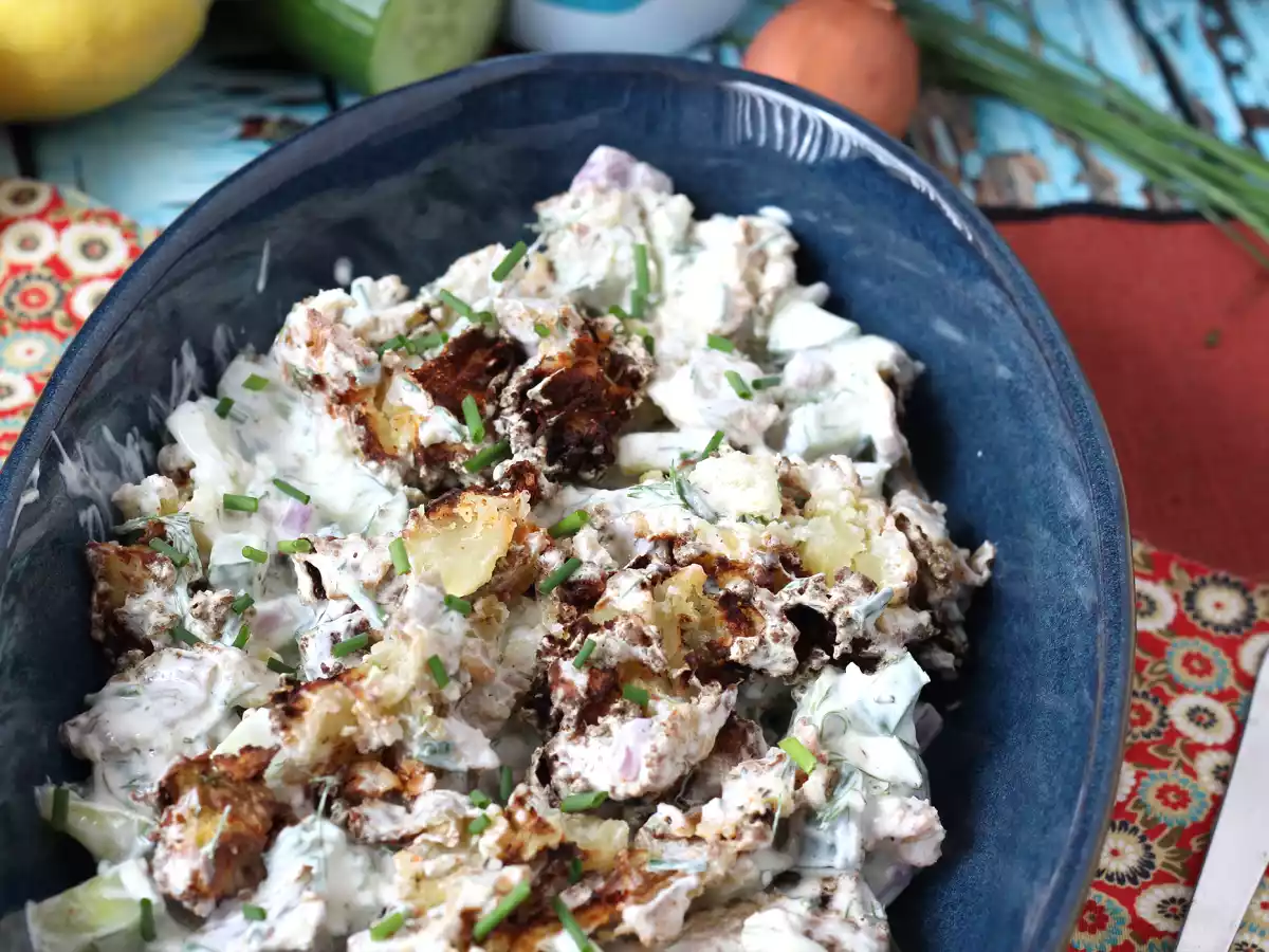 Gurkensalat mit knusprigen Kartoffeln - foto 3