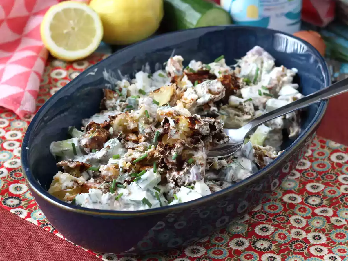 Gurkensalat mit knusprigen Kartoffeln - foto 4