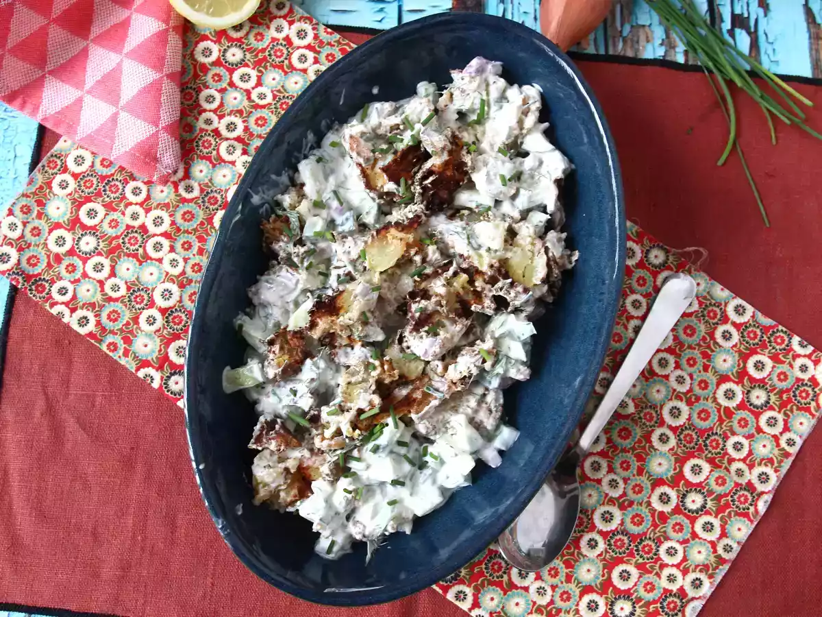 Gurkensalat mit knusprigen Kartoffeln - foto 5