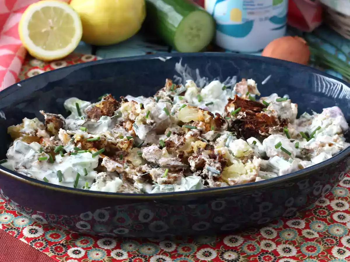 Gurkensalat mit knusprigen Kartoffeln - foto 6