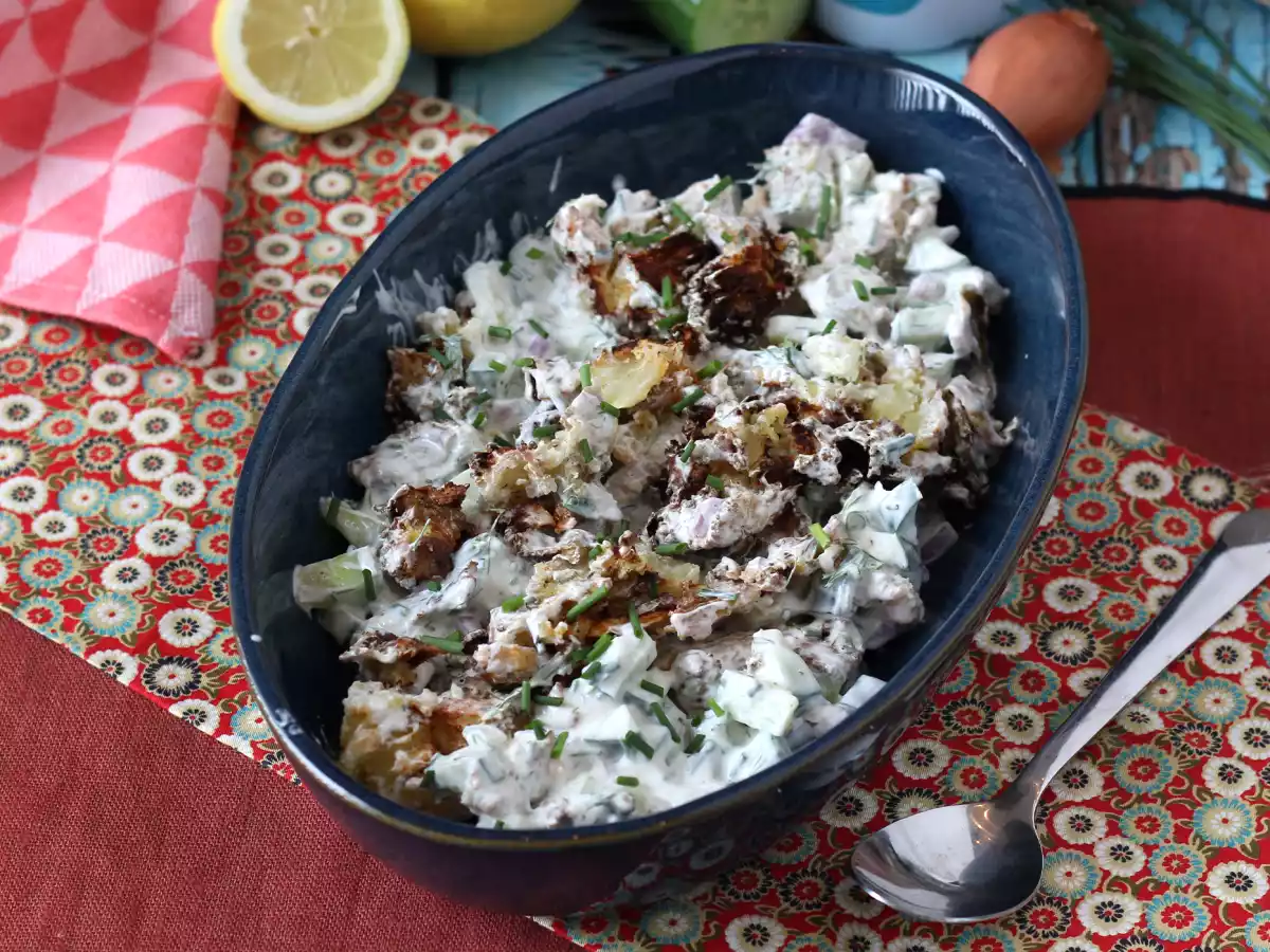 Gurkensalat mit knusprigen Kartoffeln - foto 7