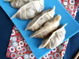 Gyoza mit Hächnchen, Karotten und Pilzen, foto 3