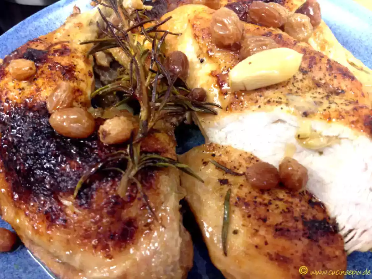 Hähnchen in Prosek, oder nach Ariane: “Zum Schnurrbart ablecken”