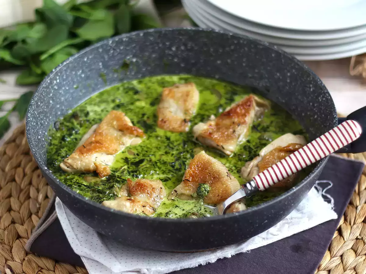 Hähnchen mit cremiger Spinat-Pilz-Sauce - foto 3