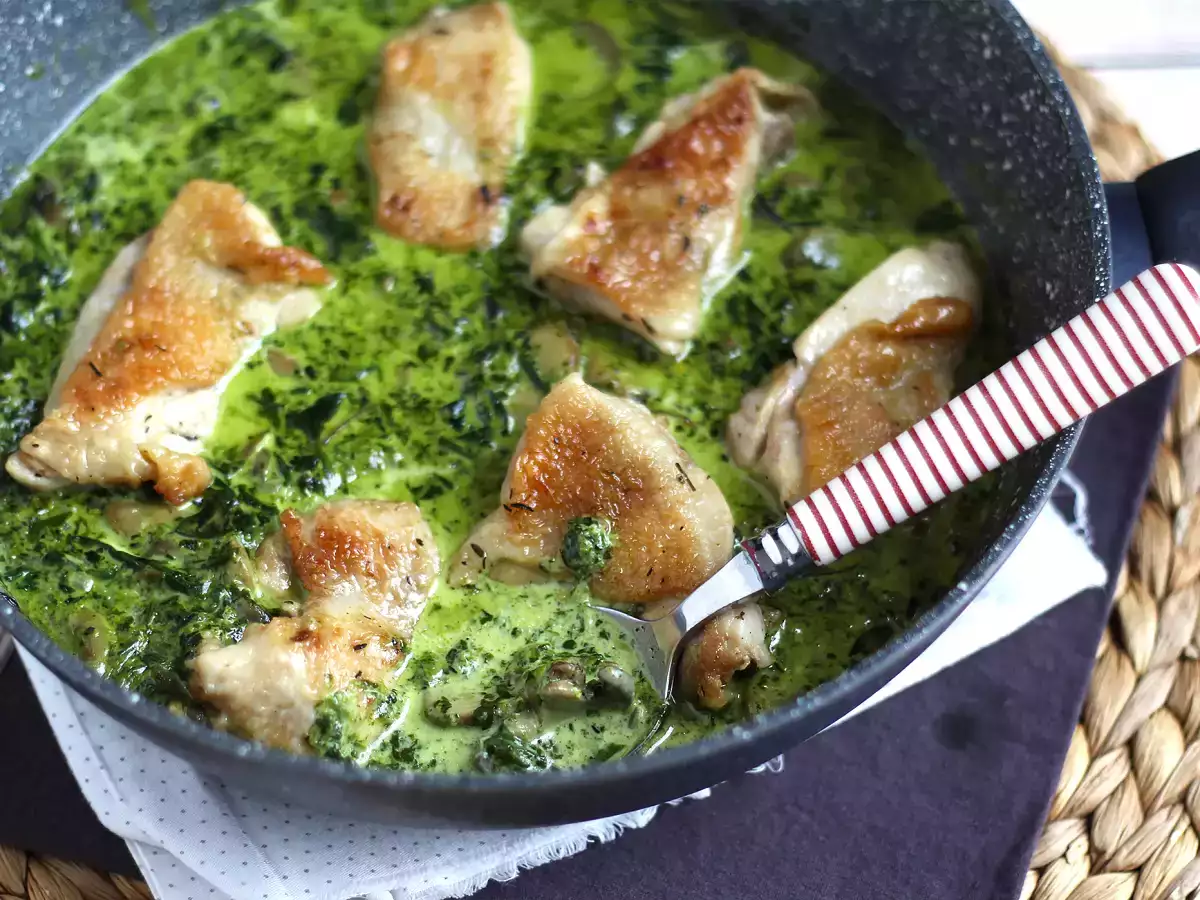 Hähnchen mit cremiger Spinat-Pilz-Sauce - foto 5