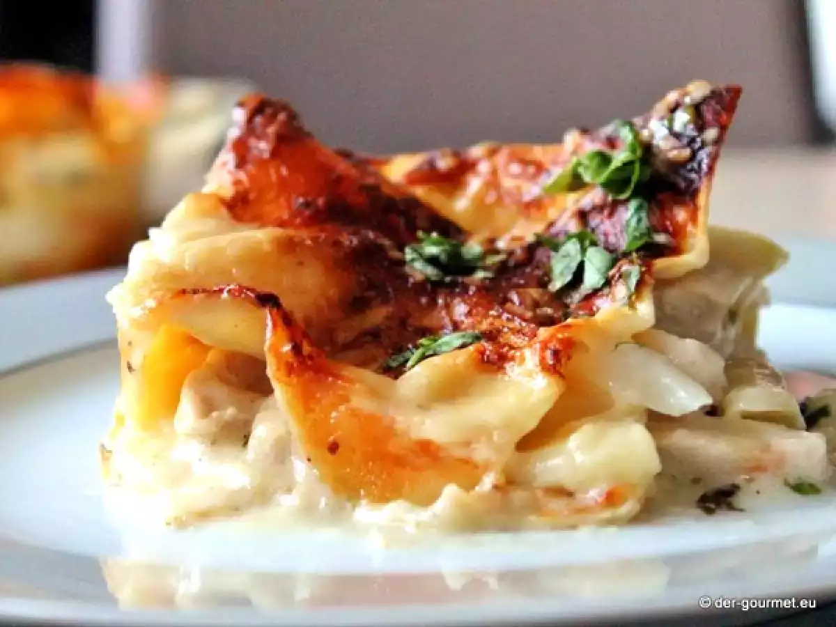 Hähnchen Spargel Lasagne