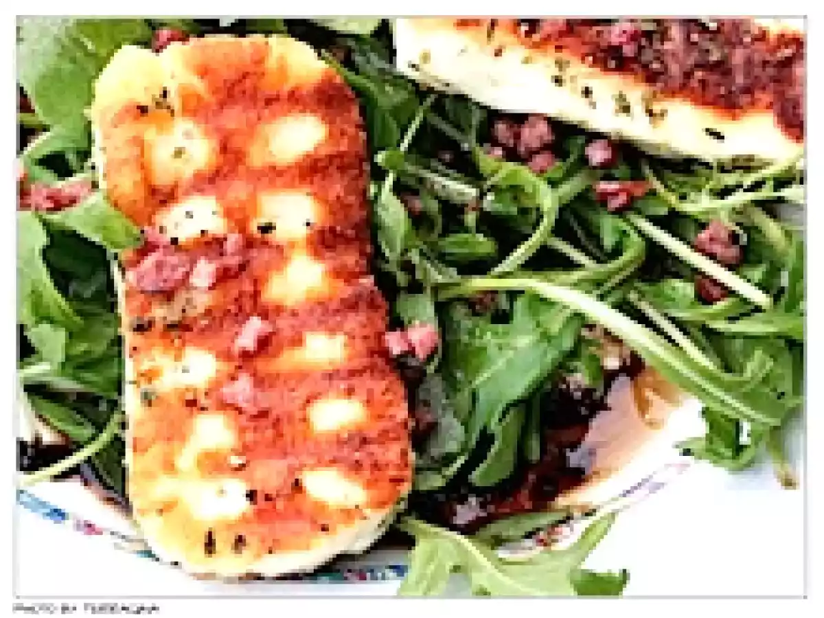 Halloumi auf Rucola