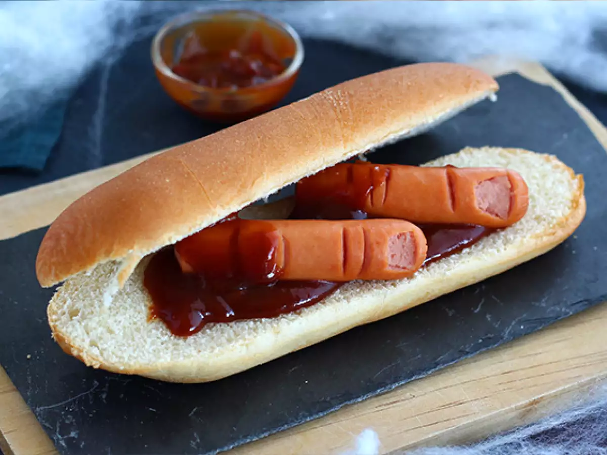Halloween-Hotdogs mit Würstchen-Fingern : schnell und gruselig - foto 3