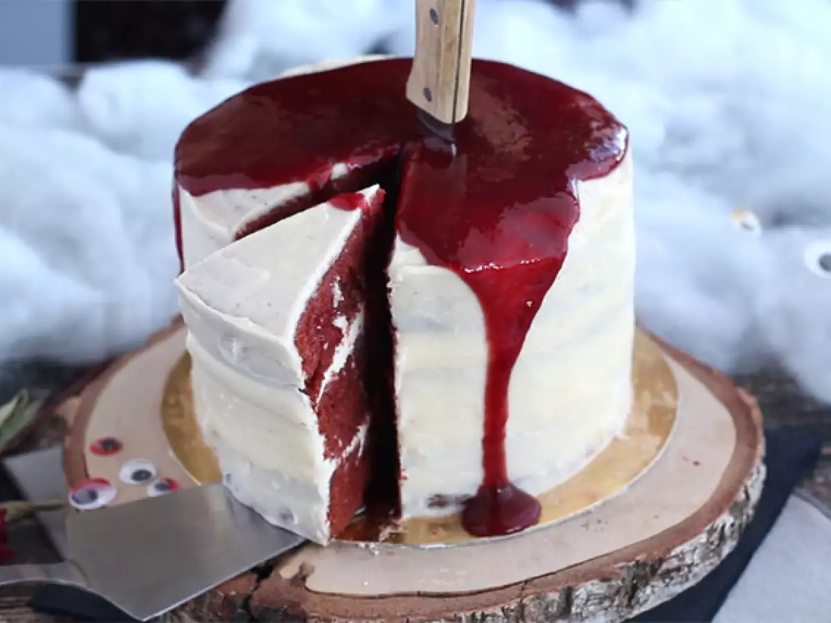 Halloween-Red-Velvet-Torte : gruselig und spektakulär - foto 2