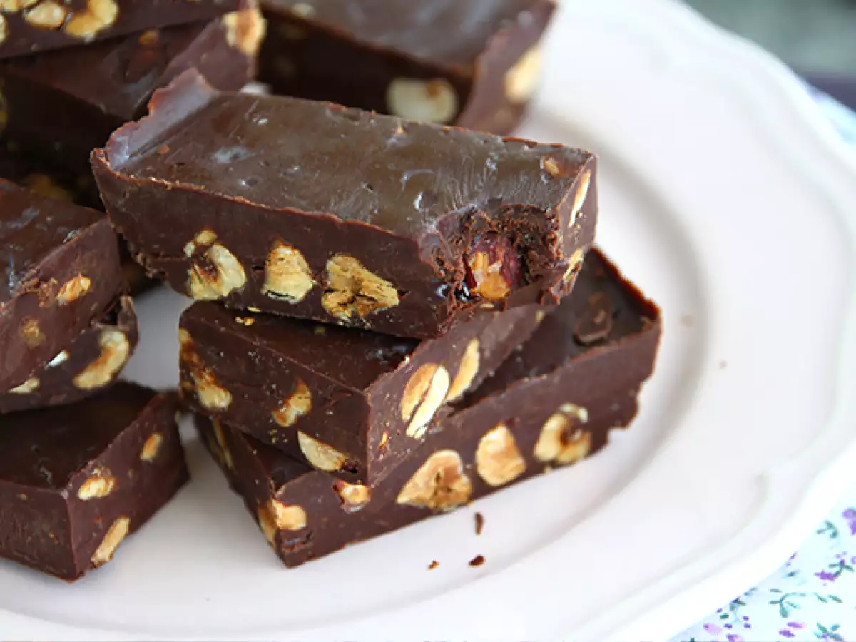 Haselnuss-Fudge – Schoko-Haselnuss-Würfel - foto 4