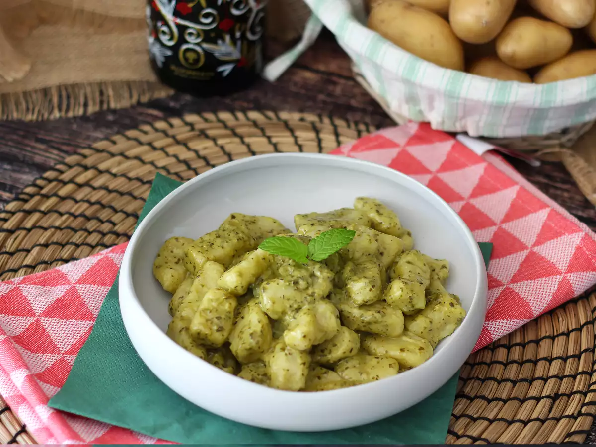 Hausgemachte Kartoffelgnocchi mit Pesto - foto 3
