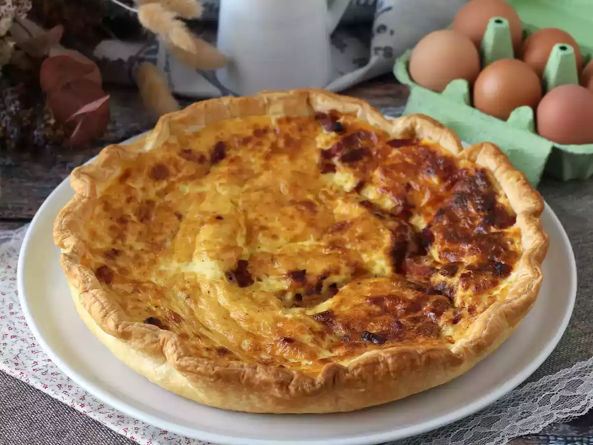 Hausgemachte Quiche Lorraine, das einfache Rezept - foto 3