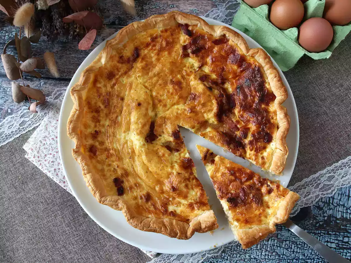 Hausgemachte Quiche Lorraine, das einfache Rezept - foto 4