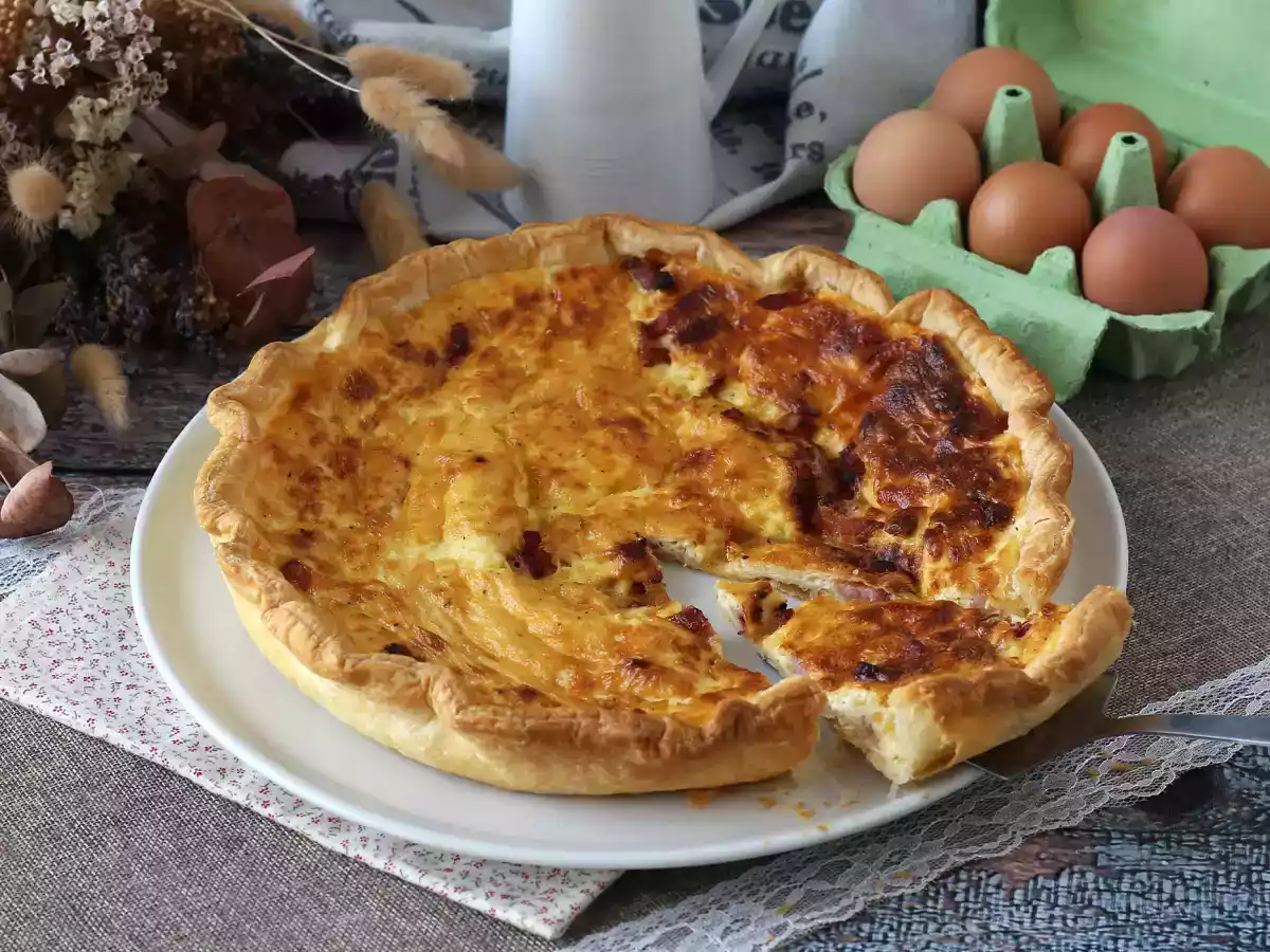 Hausgemachte Quiche Lorraine, das einfache Rezept - foto 6