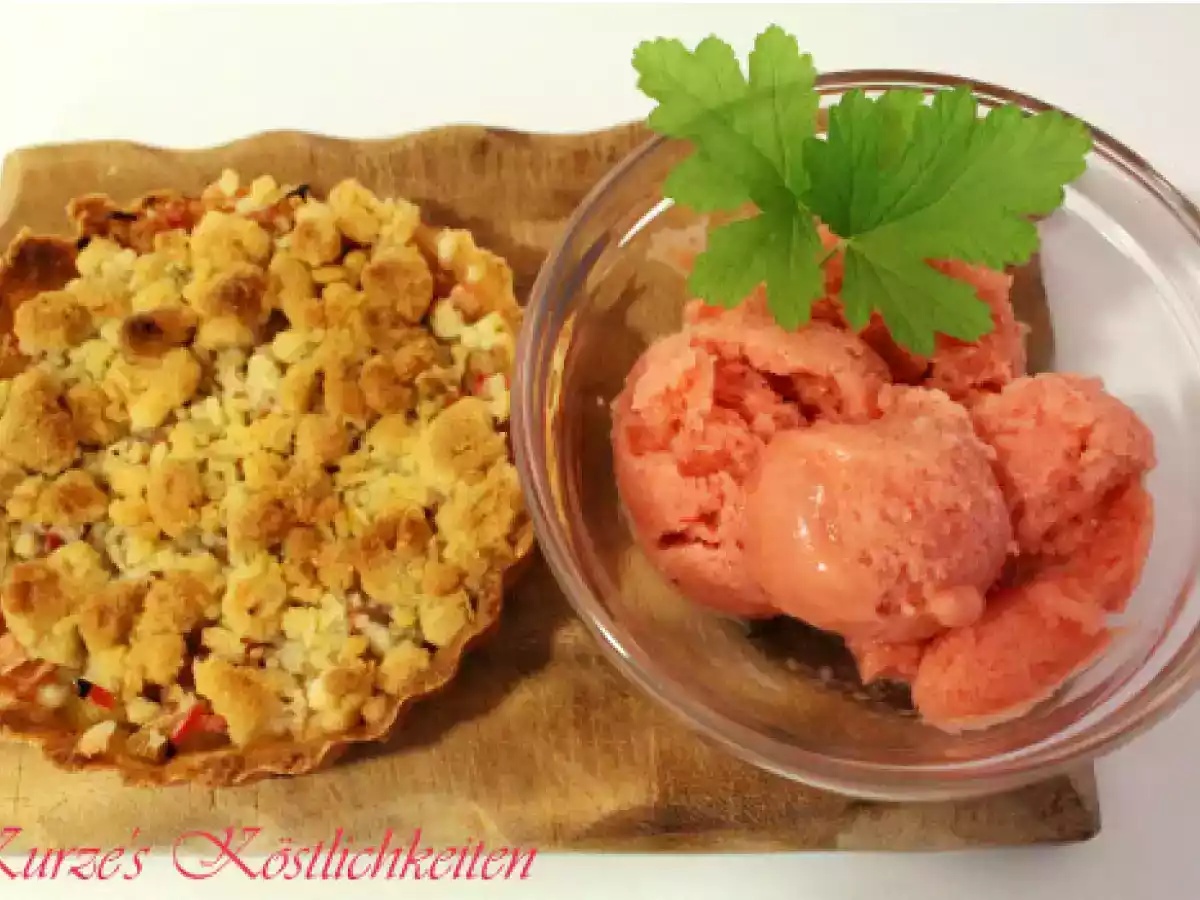 Heiß & Kalt mit Rhabarber: Tartelettes und Eis