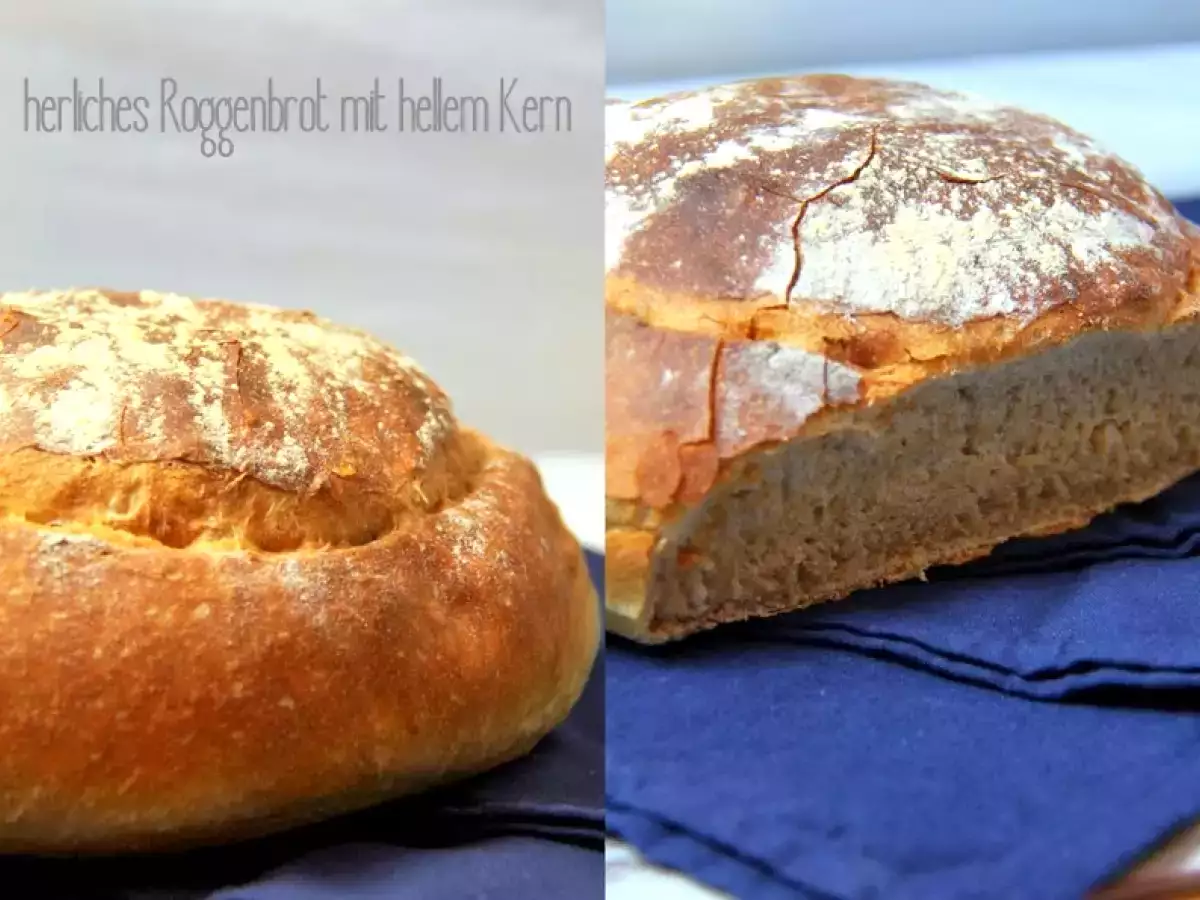 Herliches Roggenbrot mit hellem Kern