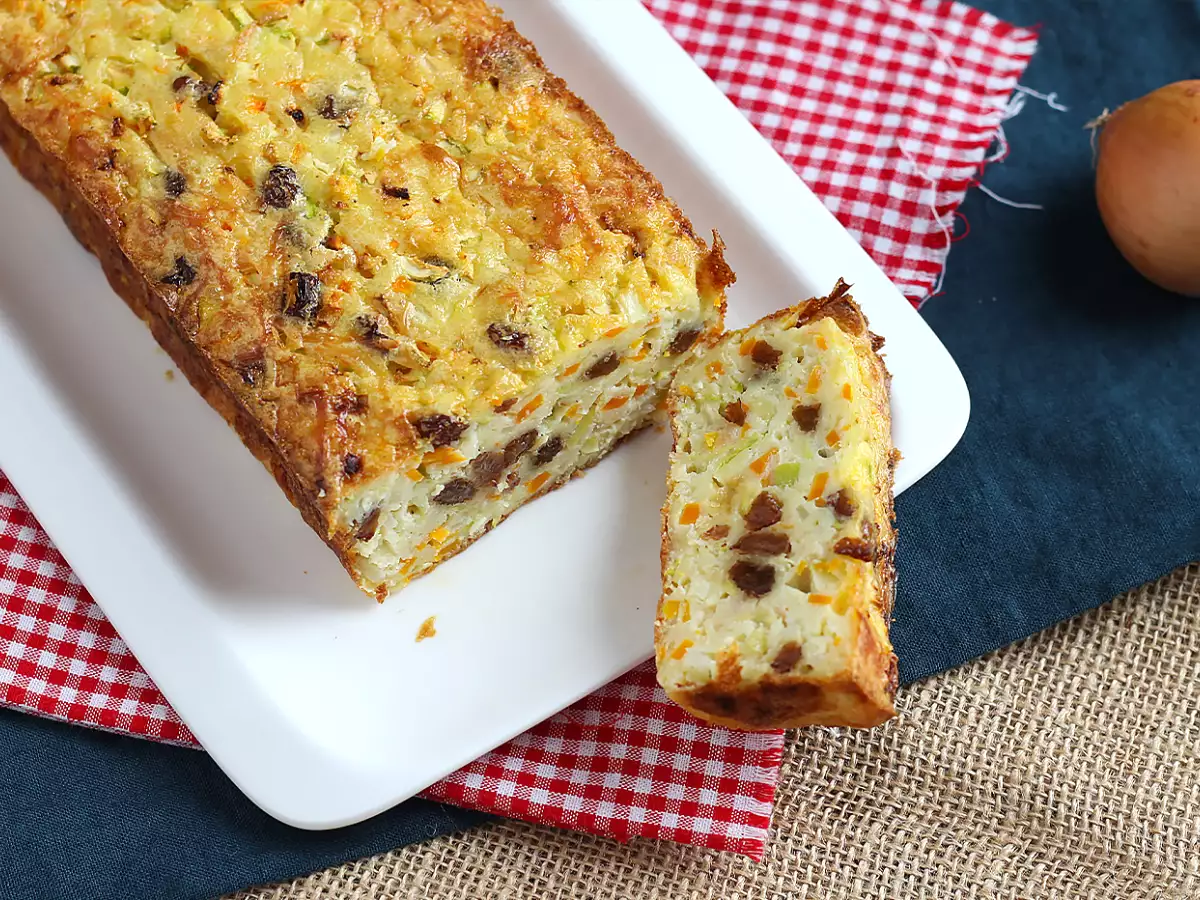 Herzhafter Grießkuchen mit Zucchini und Karotten - foto 4