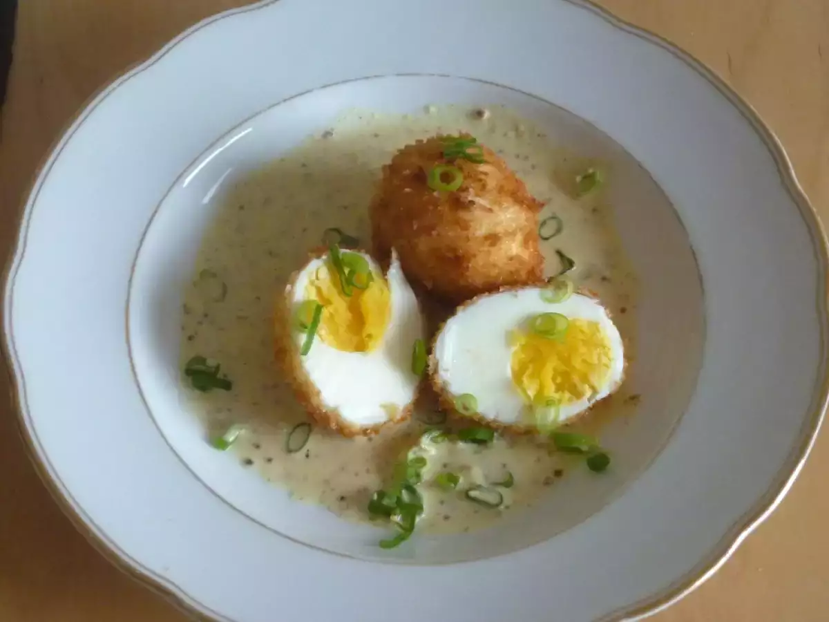 Heute auf dem Tisch: Senfeier in der gebackenen Version