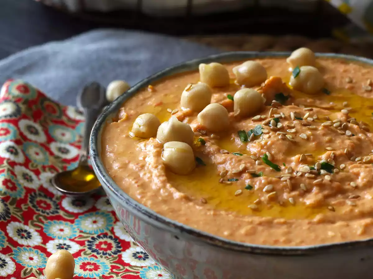 Hummus mit roter Paprika - foto 3