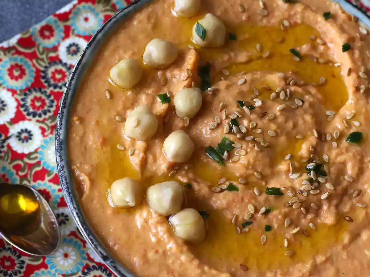 Hummus mit roter Paprika - foto 4