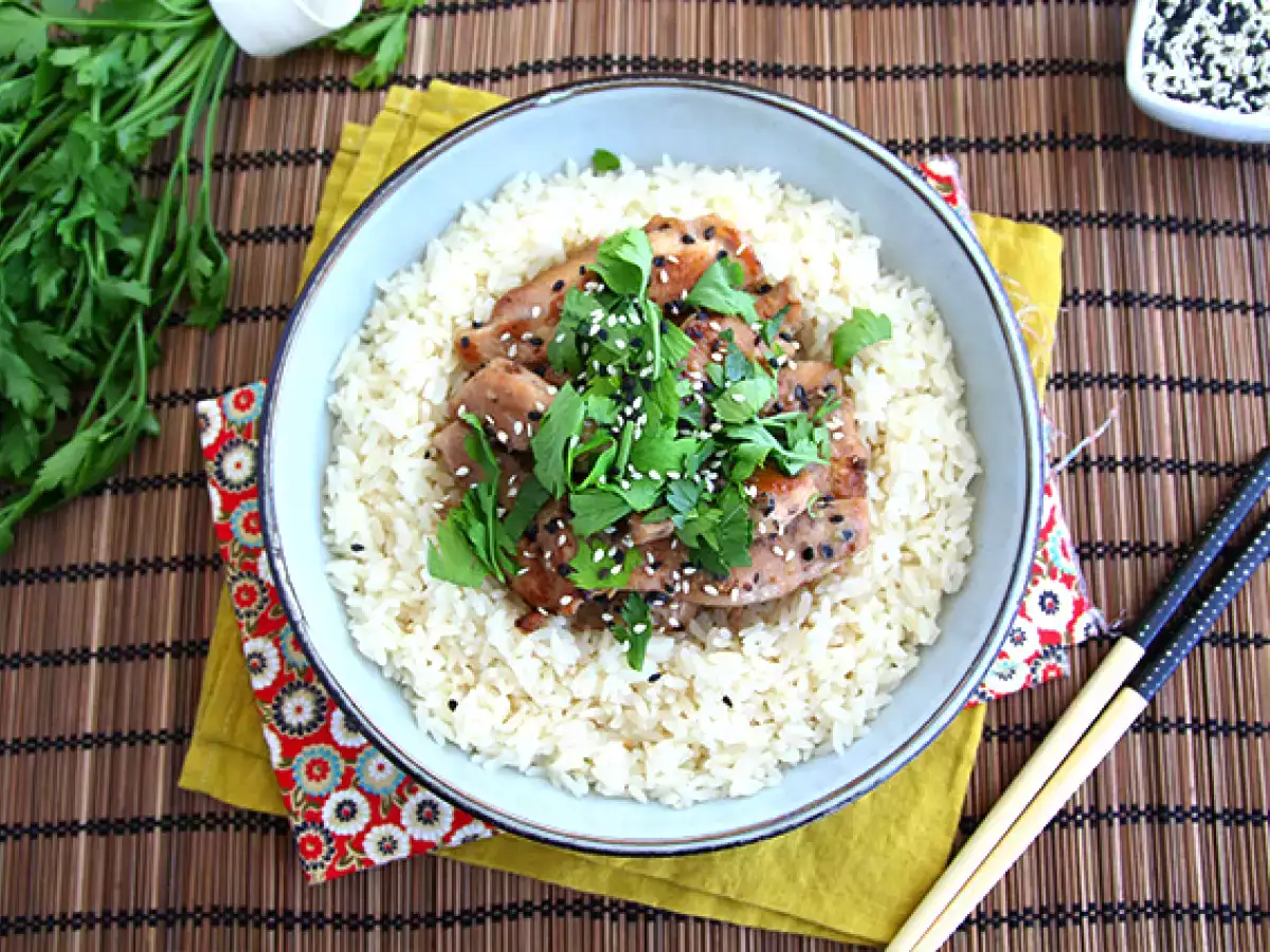 In Sojasauce und Honig mariniertes Hähnchen - foto 3