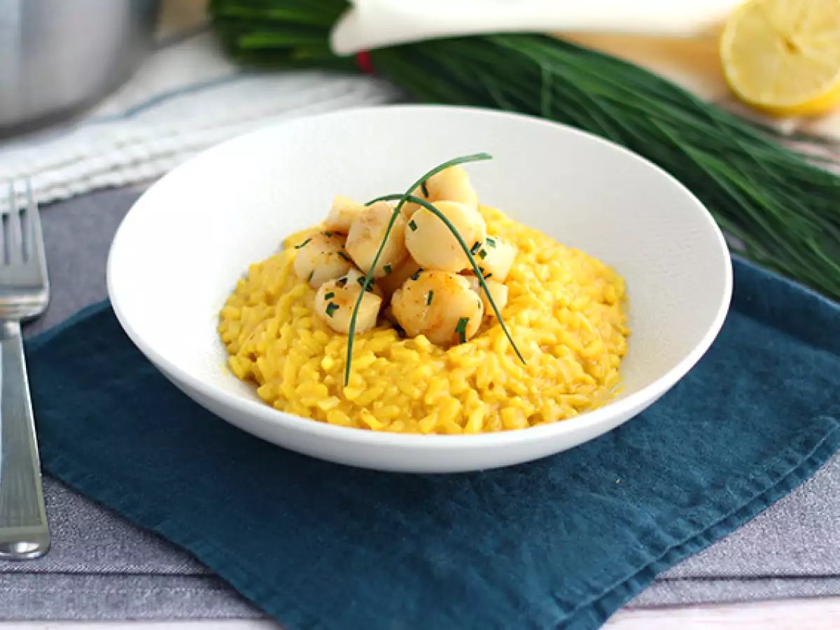 Jakobsmuschel-Risotto mit Safran - foto 2