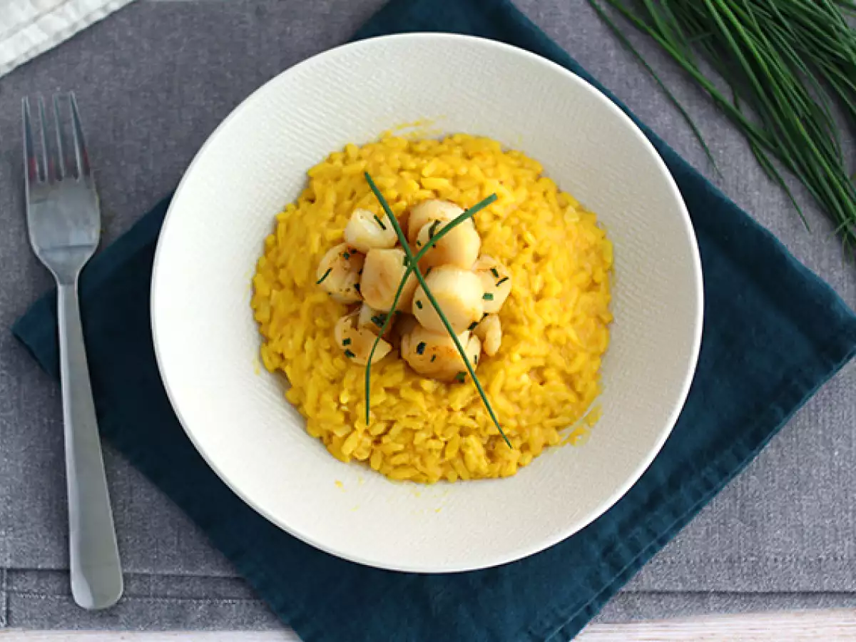 Jakobsmuschel-Risotto mit Safran - foto 3
