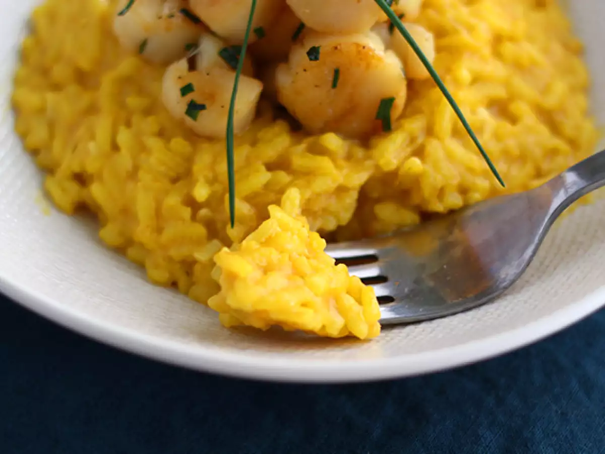 Jakobsmuschel-Risotto mit Safran - foto 4