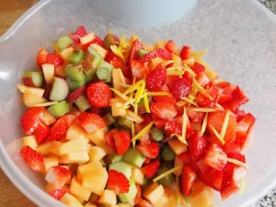 'Jammin it' Rhabarber-Erdbeer-Melonen Marmelade aromatisiert mit Mallorca Zitrone