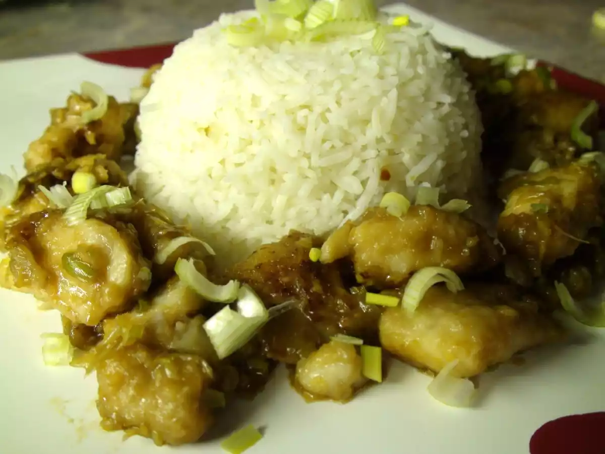 Japanischer Fisch in süß-saurer Sauce