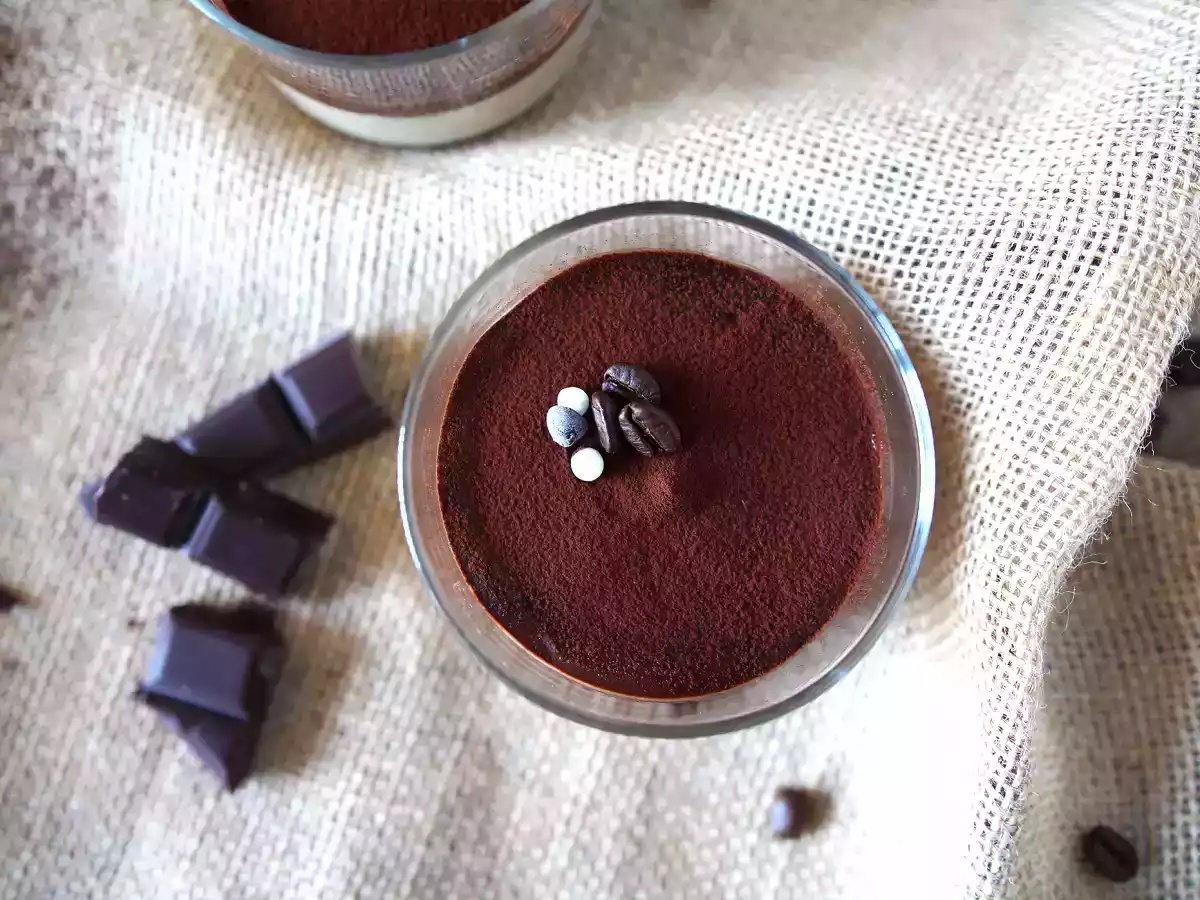 Kaffeepudding mit Ganache und Kakao - foto 4