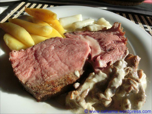 Kalbsentrecôte am stück gegart, Rezept Petitchef