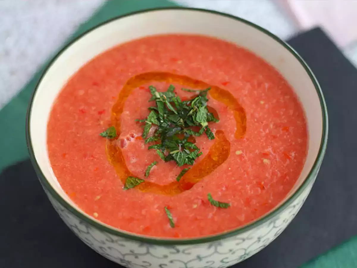 Kalte Wassermelonen-Tomaten-Suppe - foto 3