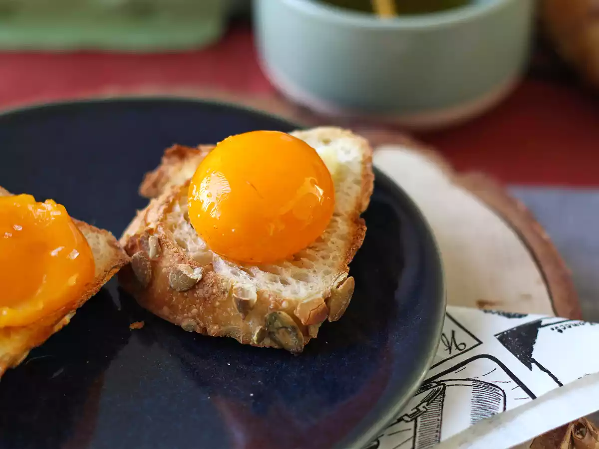 Kandierte Eigelbe mit Air Fryer als Brotaufstrich - foto 3