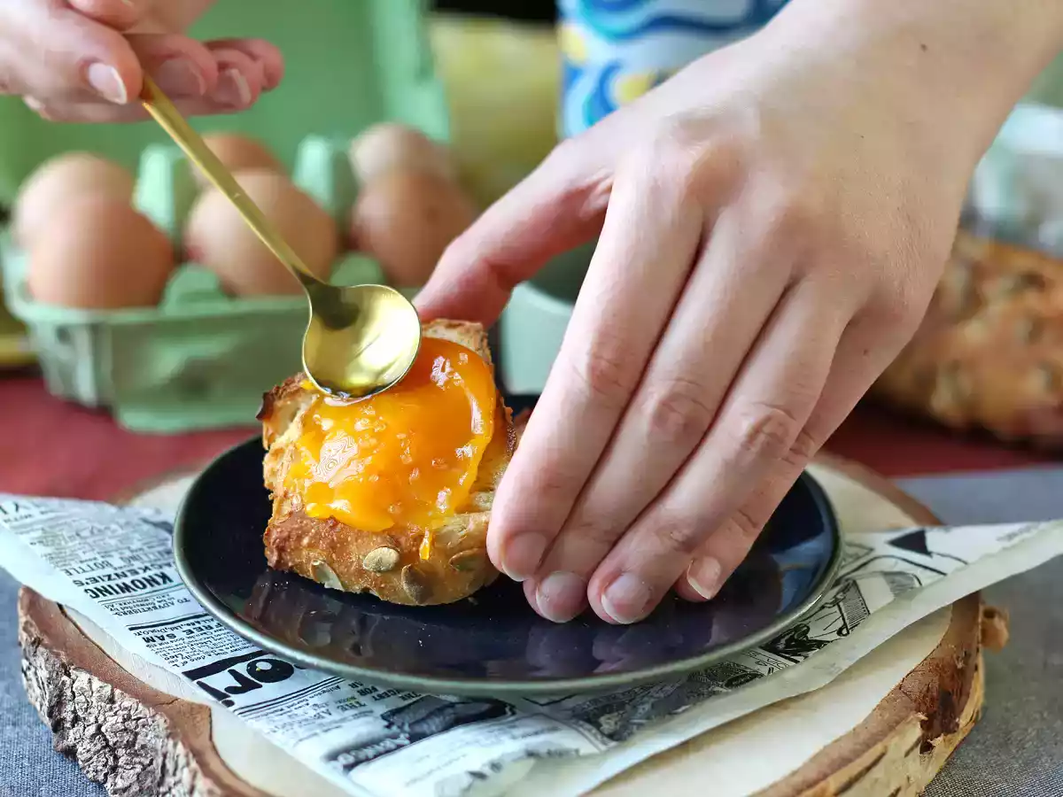 Kandierte Eigelbe mit Air Fryer als Brotaufstrich - foto 4