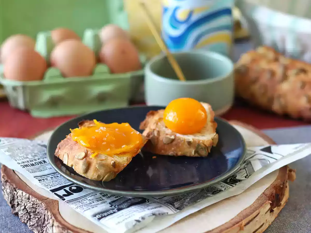 Kandierte Eigelbe mit Air Fryer als Brotaufstrich - foto 6