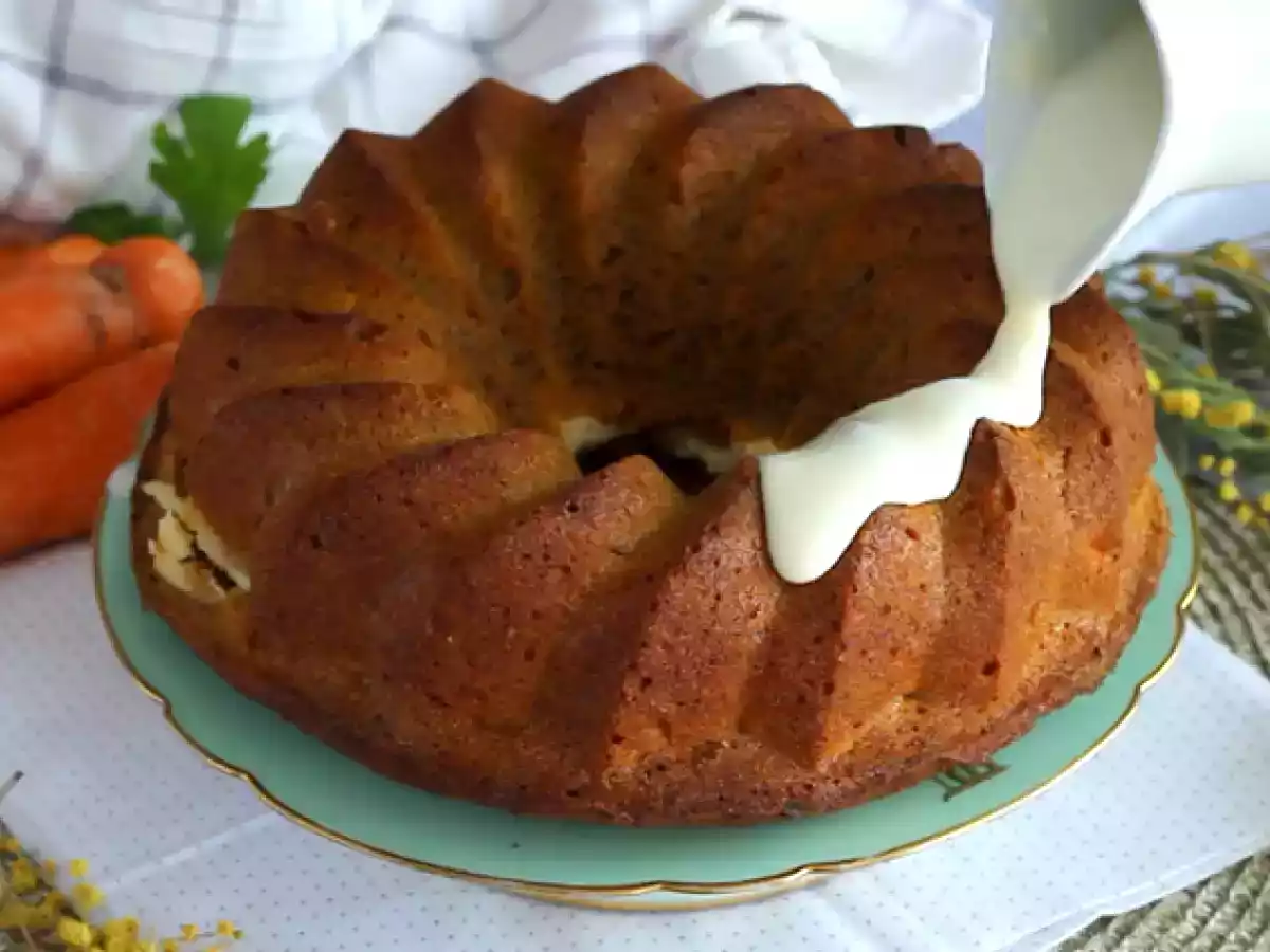 Karottenbiskuit mit Käsekuchenfüllung - foto 3