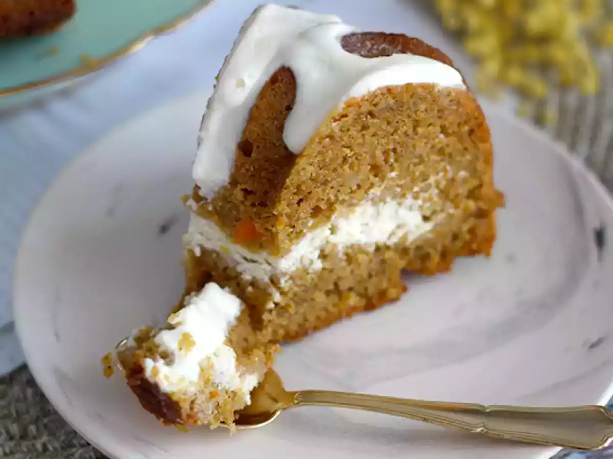 Karottenbiskuit mit Käsekuchenfüllung - foto 4