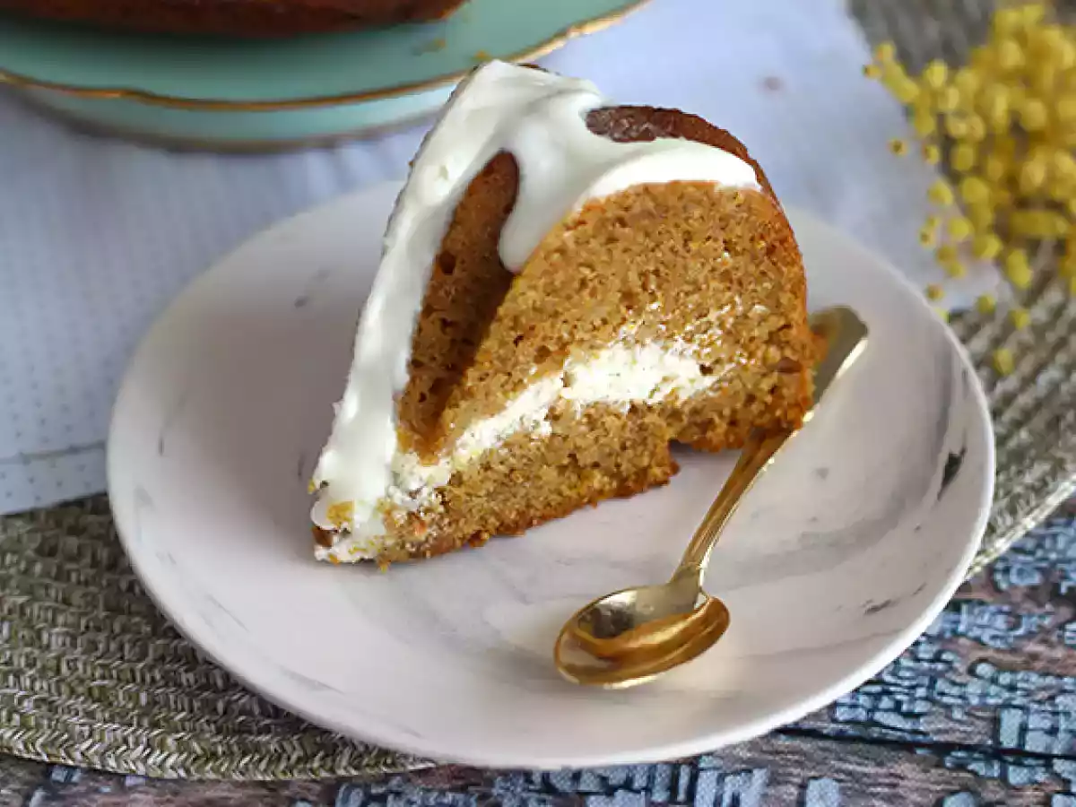 Karottenbiskuit mit Käsekuchenfüllung - foto 6